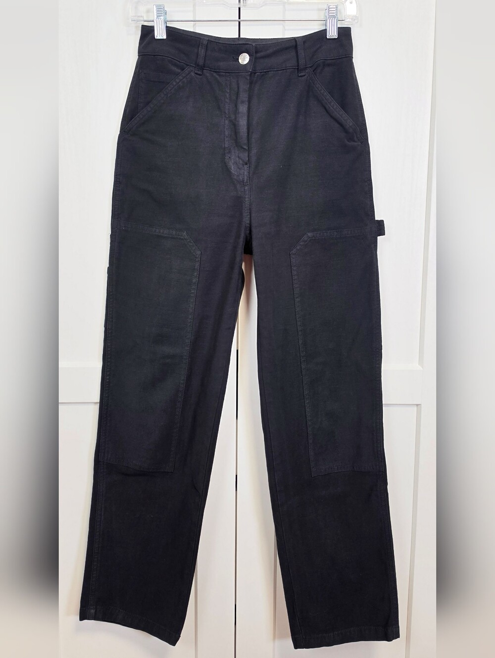 Aritzia Wilfred Free Black Carpenter Jeans Size 2 | High Rise Utility Denim EUC